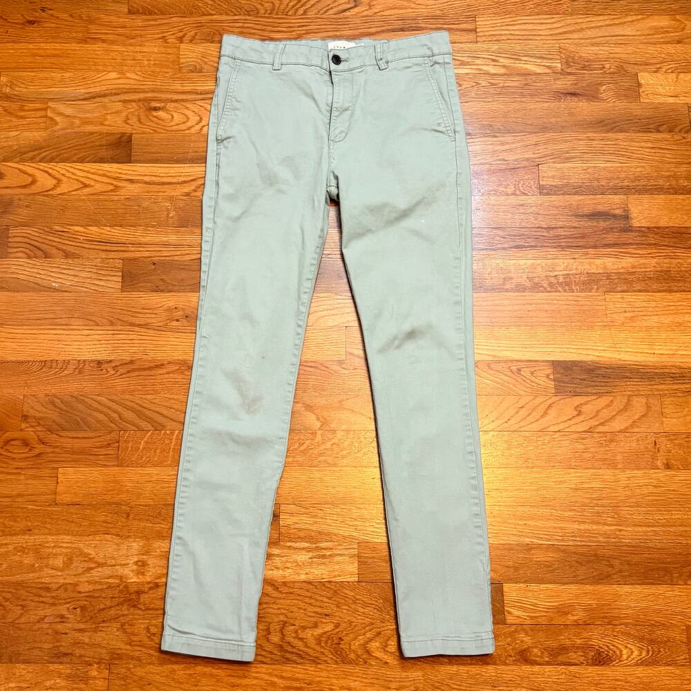 Topman Topshop Men’s 32 X 32 Cotton Blend Light Green Chinos Pants Stretch